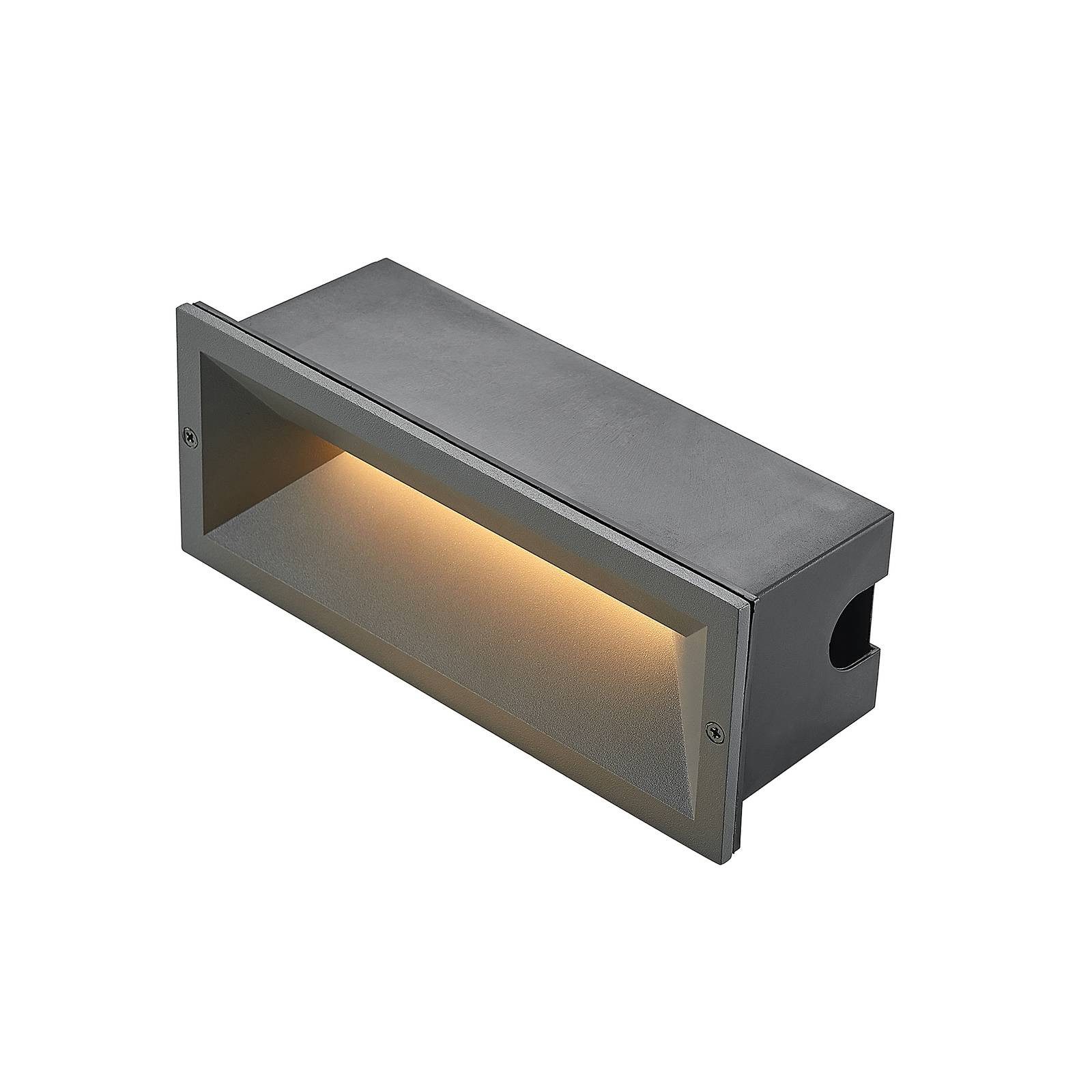 Lucande Wandleuchte Jaano, LED-Leuchtmittel fest verbaut, warmweiß, Modern, Aluminium, Polycarbonat, anthrazit, 1 flammig, inkl.