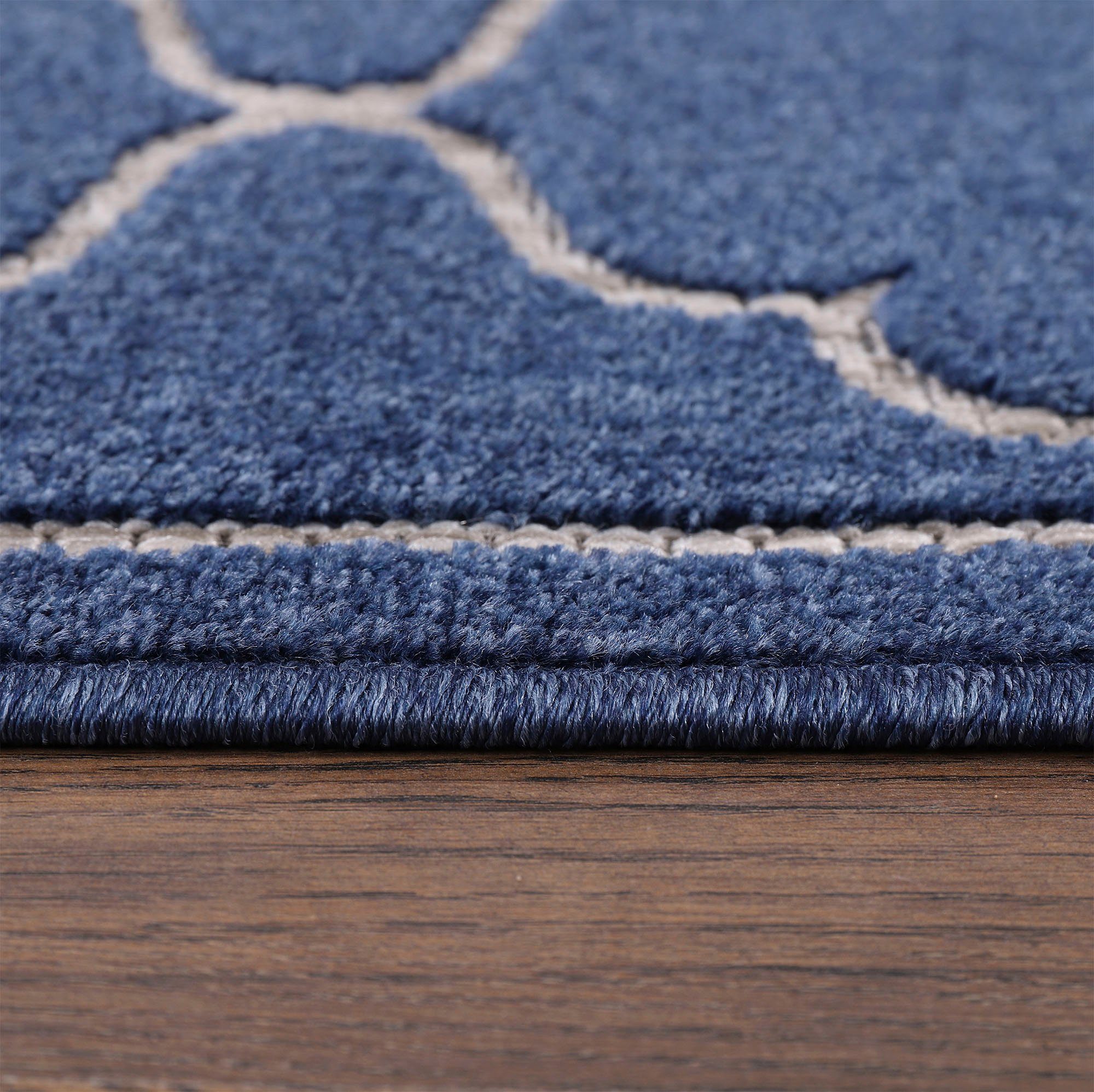 Teppich Berlin, Sanat, rechteckig, robust 6 blau geeignet, pflegeleicht Outdoor In -und und Höhe: mm