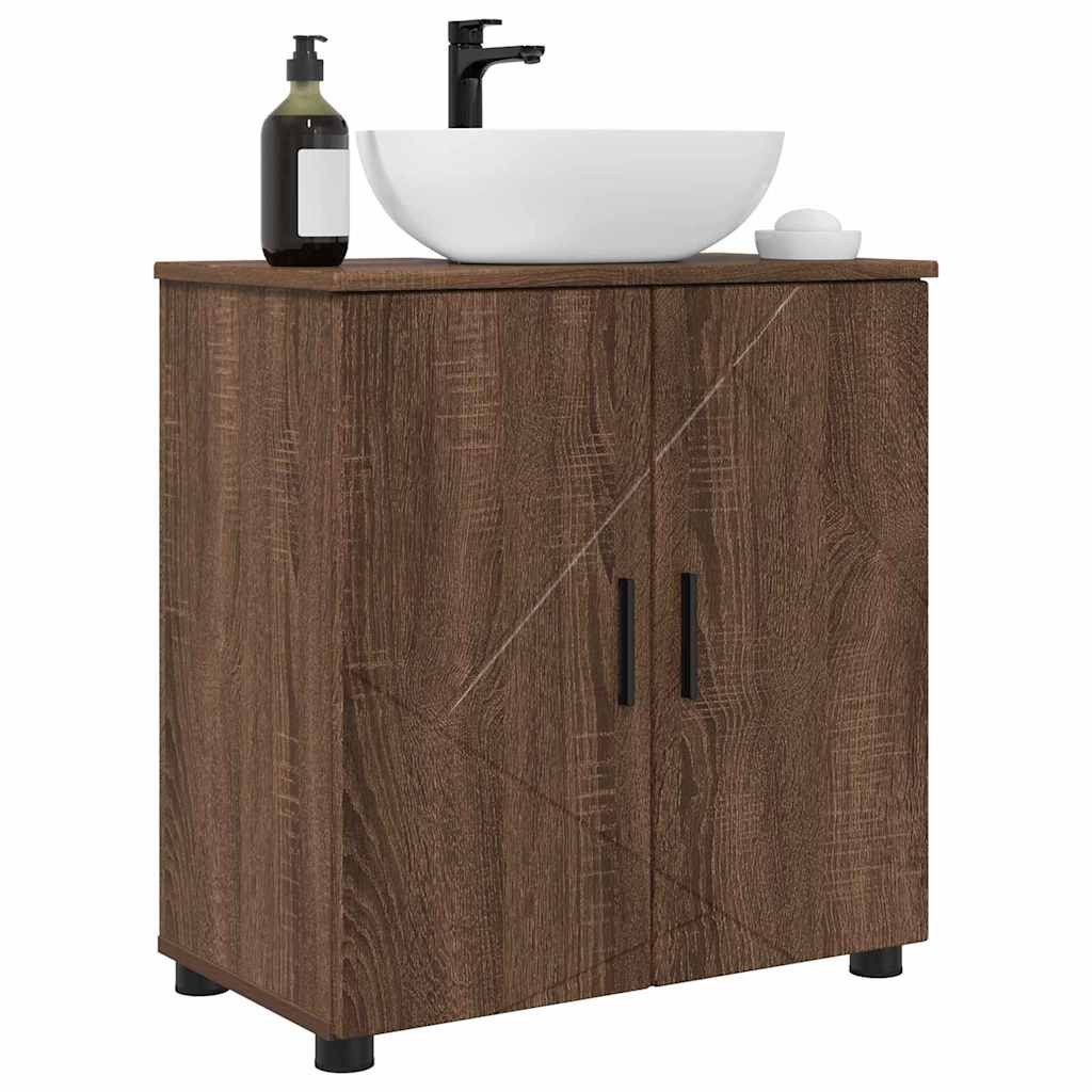 vidaXL Badezimmerspiegelschrank Badezimmer Schrank Braune Eiche günstig online kaufen