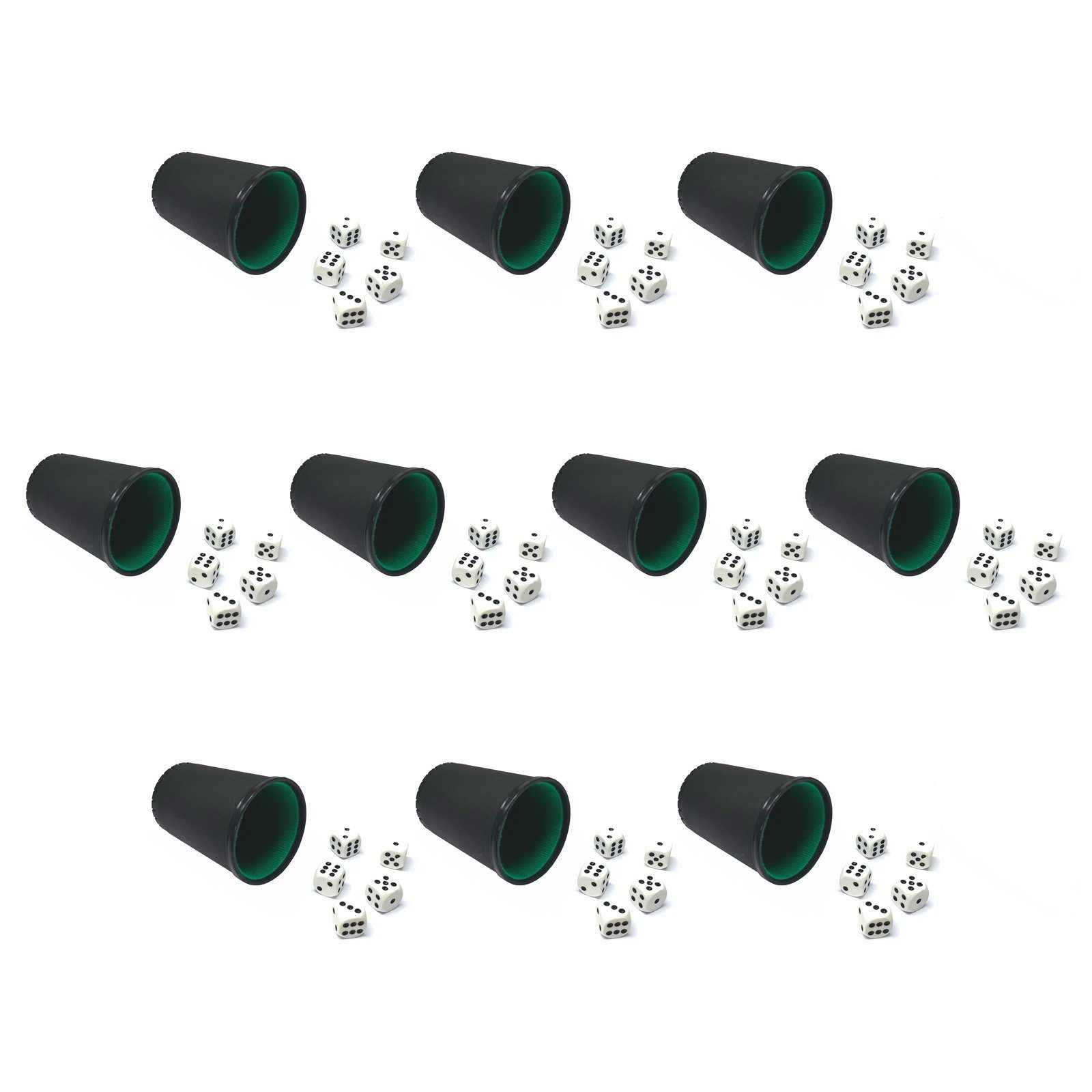 Spiel 10x Würfelbecher Kunststoff Knobelbecher Würfelset