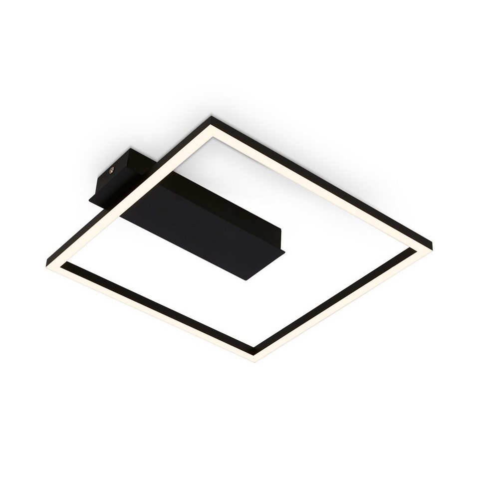 Briloner Leuchten Deckenleuchte 3771015, LED fest verbaut, Warmweiß,  Deckenlampe, 32 x 30cm, Schwarz, 12W, Wohnzimmer, Schlafzimmer, Küche