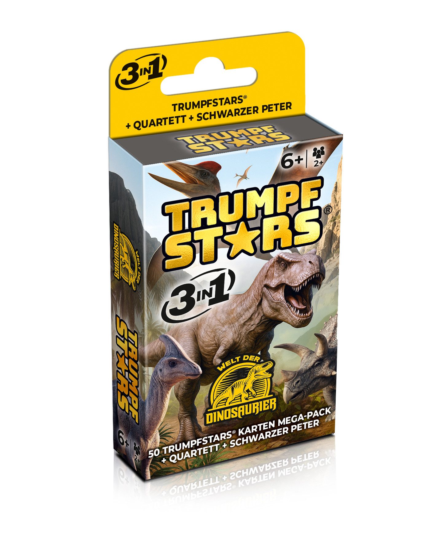 Gomazing Spiel Kartenspiel - Trumpfstars: Welt der Dinosaurier, Kartenspiel, 3 Игры in einem Set
