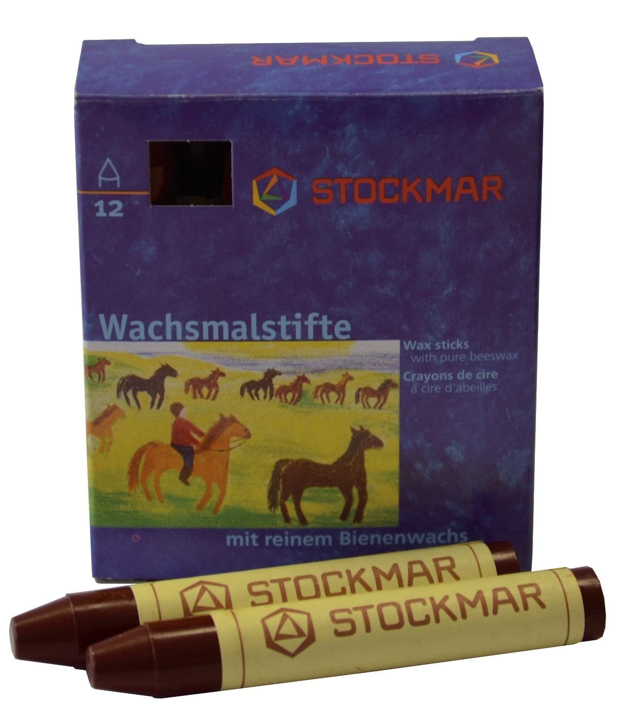Stockmar Etui Wachsmalstifte - rotbraun - 12 Stifte