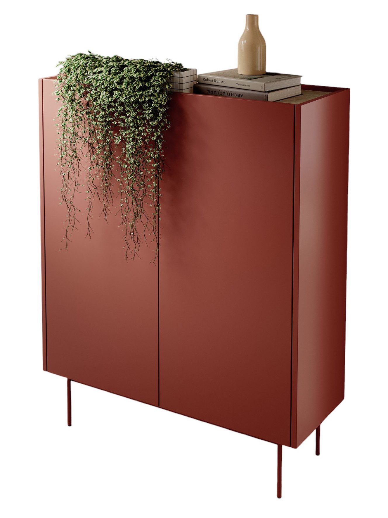 Compleo Kommode auf hohen Beinen ZOTI, Ohne Griffe, Modern design, zweitürig