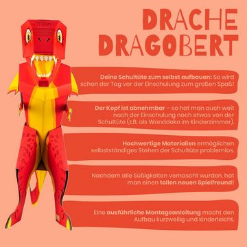 Der kleine Knick Schultüte Schultüte zum selber basteln, Drache & Dino Schulrex, steht von selbst