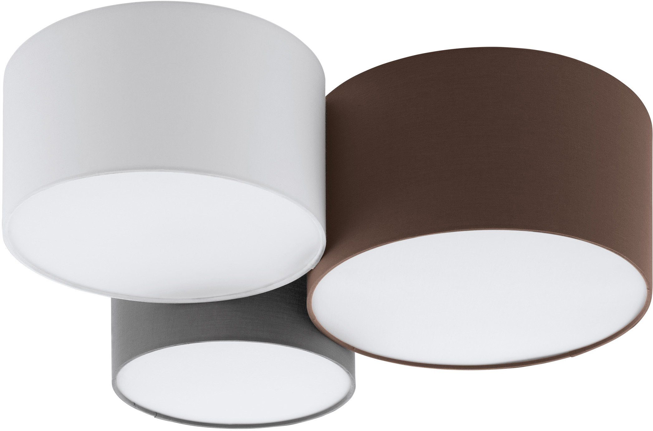 EGLO Deckenleuchte PASTORE, ohne Leuchtmittel, Leuchtmittel wechselbar, Wohnzimmer, Esszimmer, Schlafzimmer, Textilschirme, 61x49,5x25,5cm