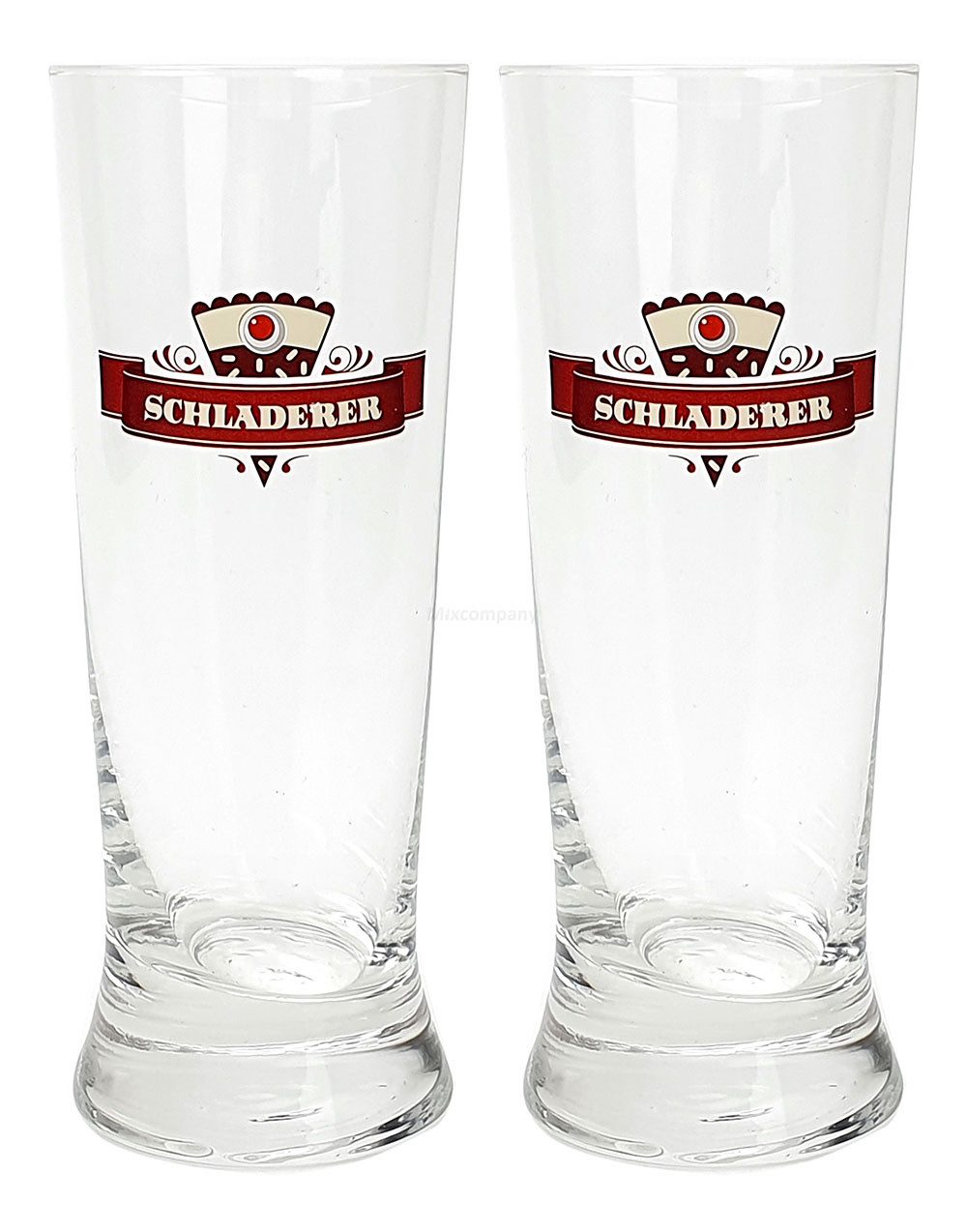 Longdrinkglas Schladerer Kirschwasser, Szene Becher, Longdrinkglas - 2er Set Glas /