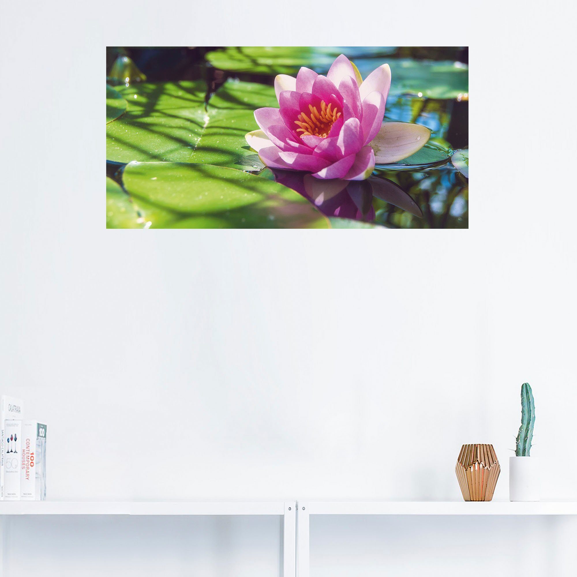 Artland Wandbild Seerose St), Leinwandbild, Größen Alubild, Wandaufkleber (1 Nahaufnahme, in oder Blumenbilder Poster als versch