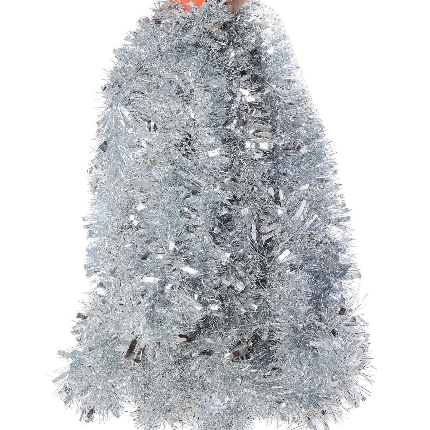 LuxusKollektion Girlanden Weihnachtsgirlande Lametta Silber 10m