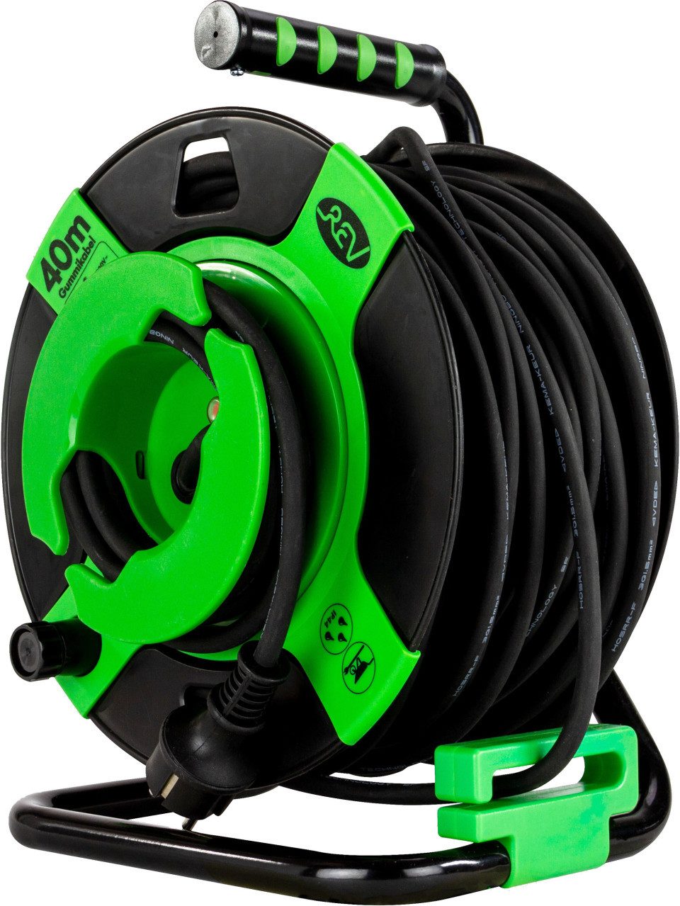 REV Ritter GmbH REV Kabeltrommel 40m H05RR-F3 G 1,5 mm² Kunststoff Kabeltrommel, Überspannungsschutz