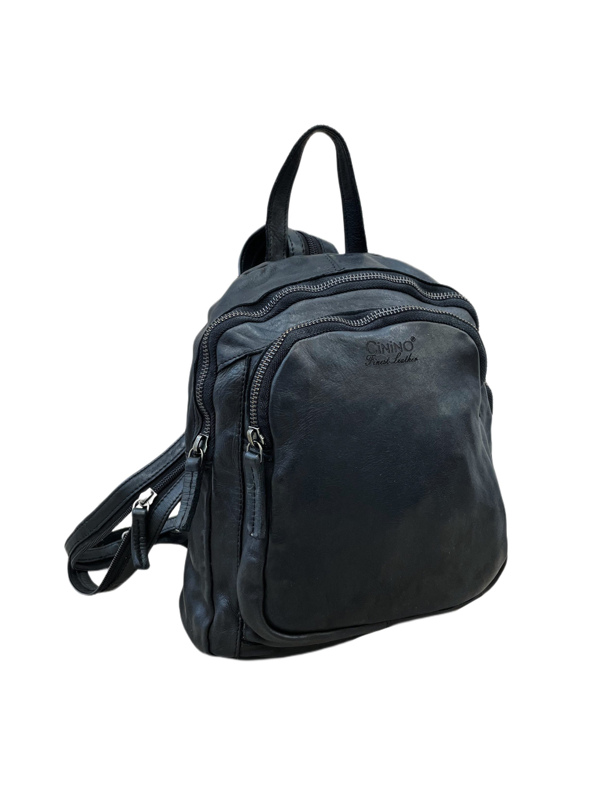 Cinino Cityrucksack C4716, Vintage Lederrucksack
