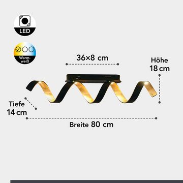 LUCE Design LED Deckenleuchte HELIX, LED fest integriert, Warmweiß