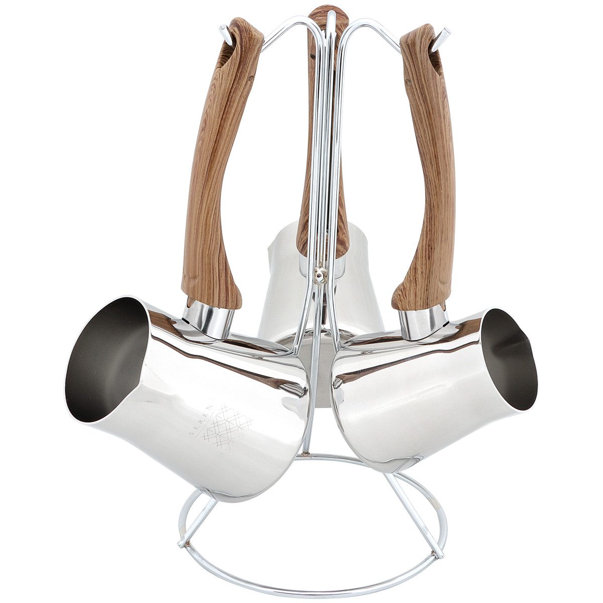 SERENK Teekanne Serenk Definition Türkisches Kaffeekannen-Set,Caydanlik – Edelstahl Mo, (4-St)