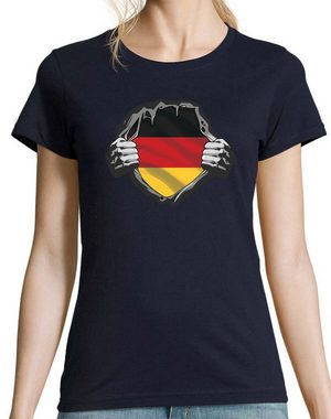 Youth Designz T-Shirt Deutschland Herz Damen Shirt mit modischem Print