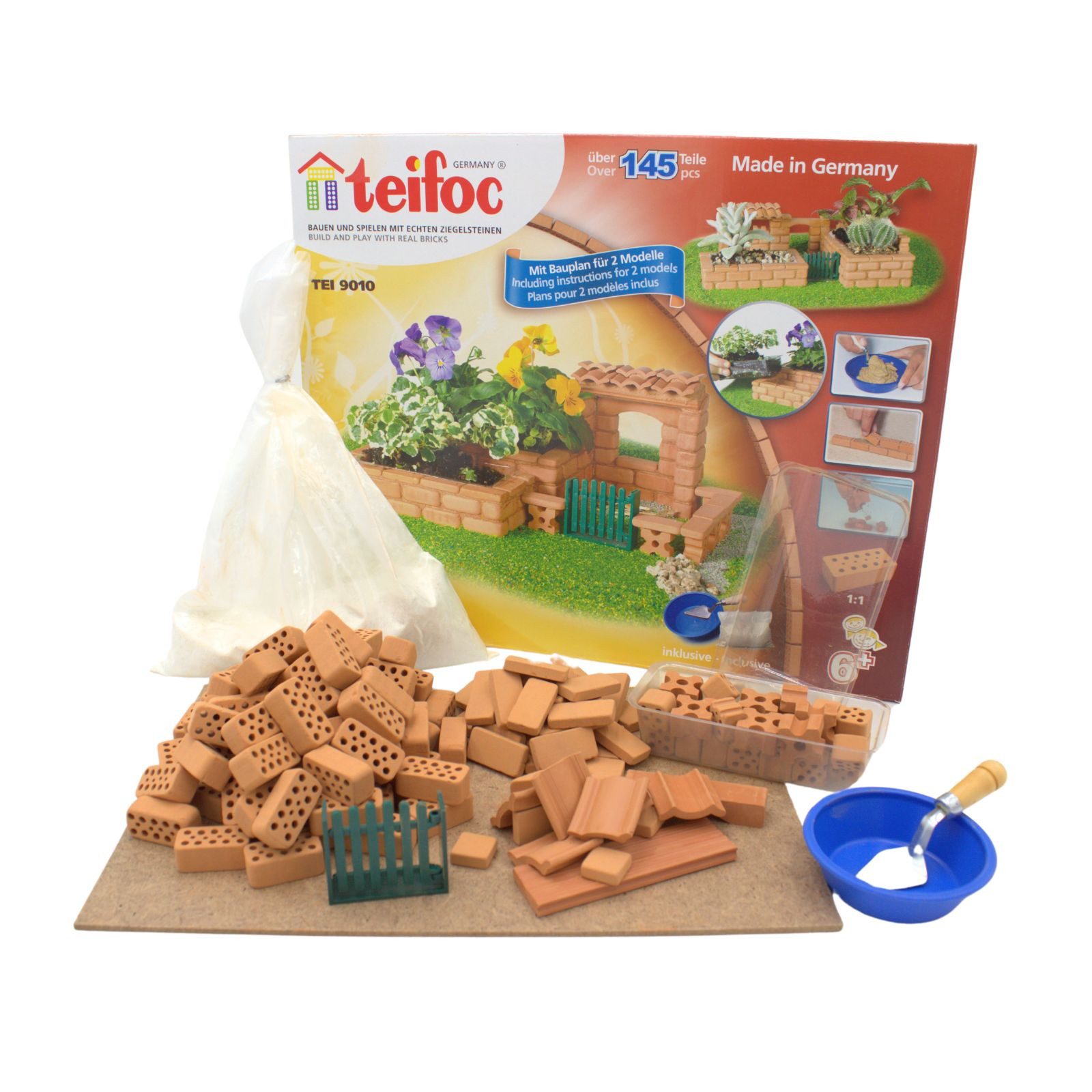 teifoc Garten Steinbaukasten, (Bausatz, 145 St., Bastelset), perfekt für Sukkulenten, Made in Germany