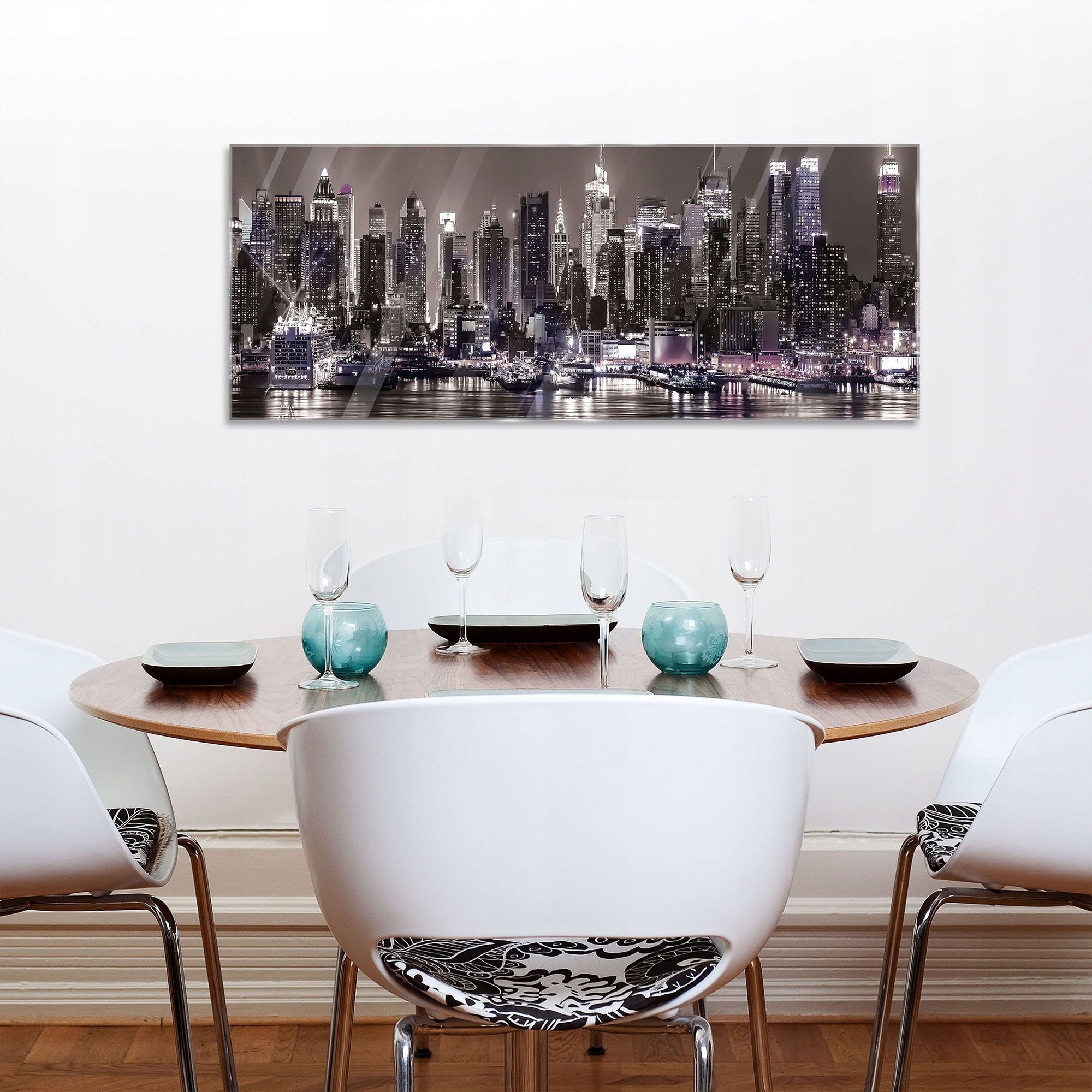 Wallarena Glasbild Stadt New York Schwarz Modern groß Glasbilder Wohnzimmer günstig online kaufen
