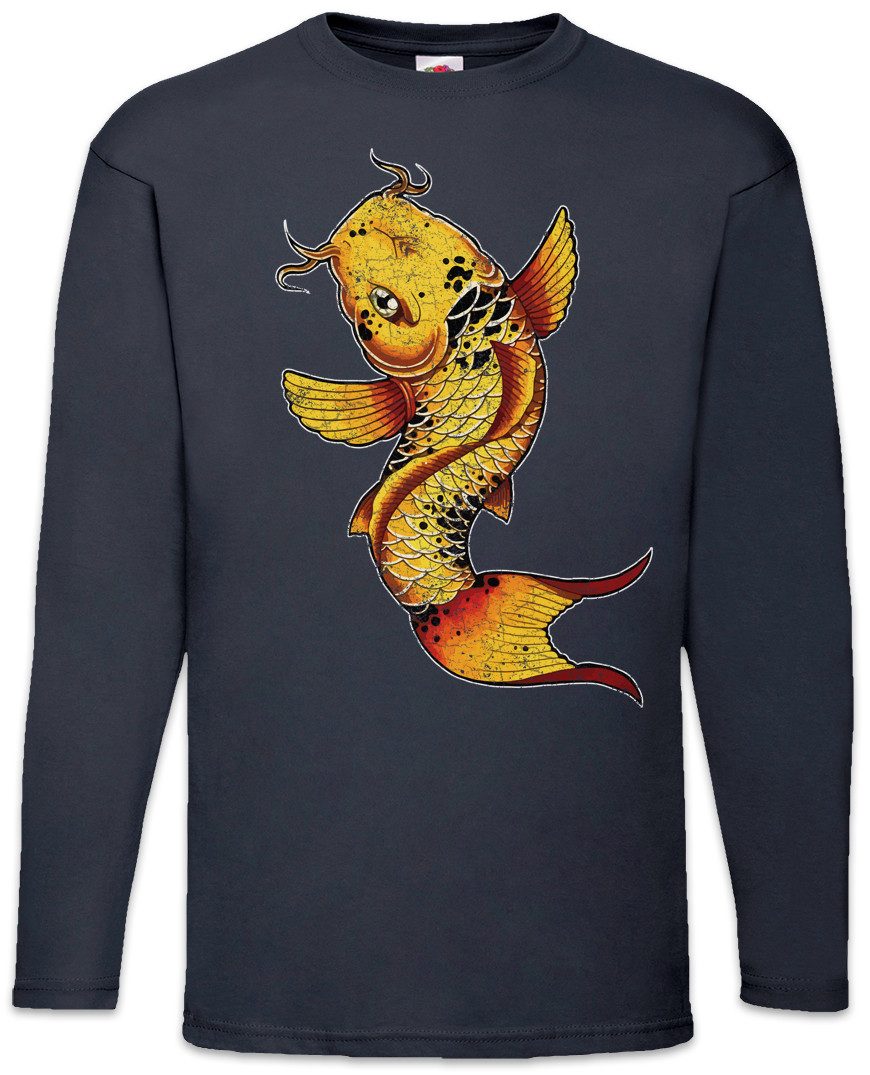 Urban Backwoods Langarmshirt Koi Langarm T-Shirt Asian Tattoo Art Artist Karpfen Japanese Japan (1-tlg) Nippon Mafia Asia Asien