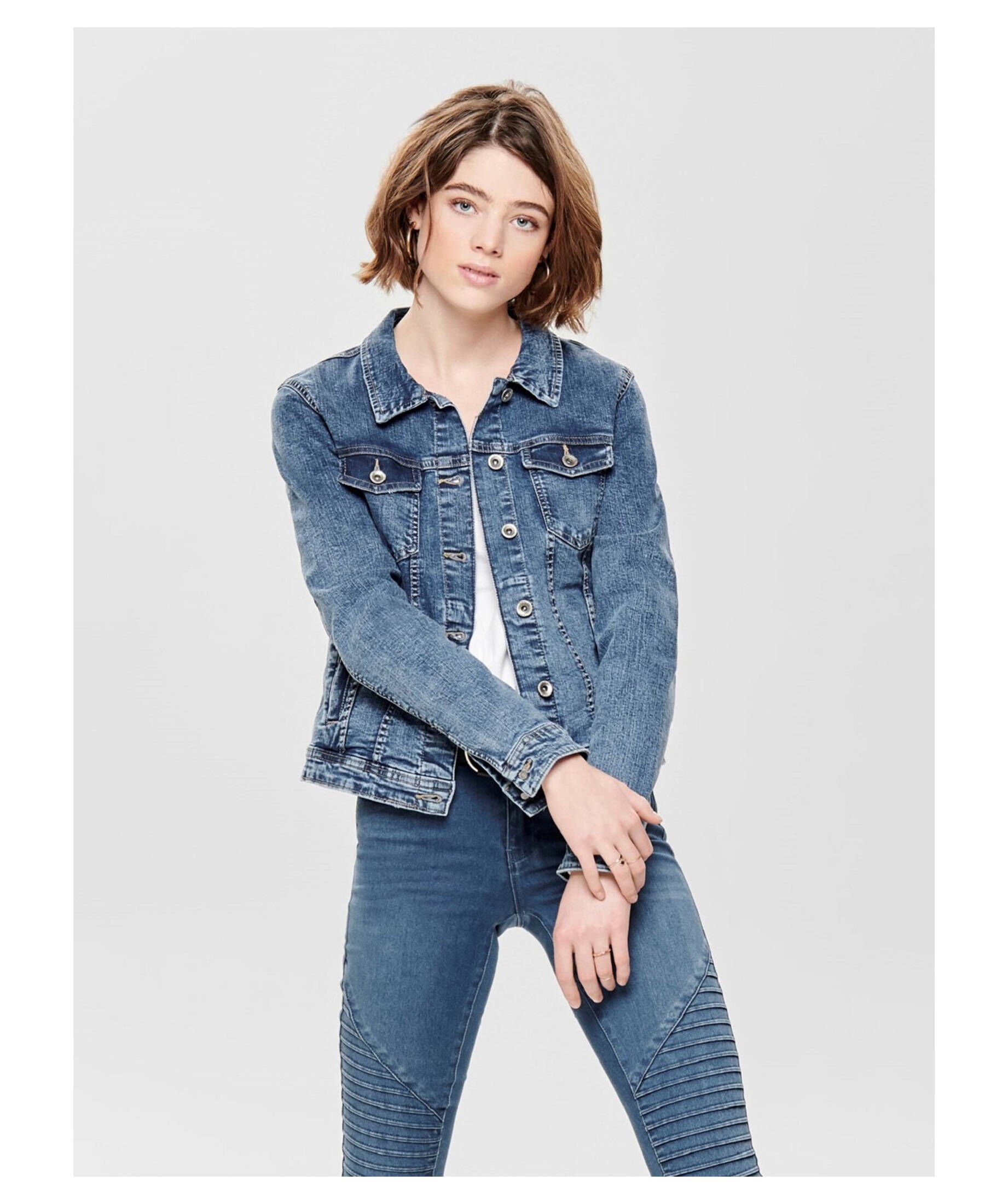 Damen (1-St) ONLY Jeansjacke Jeansjacke