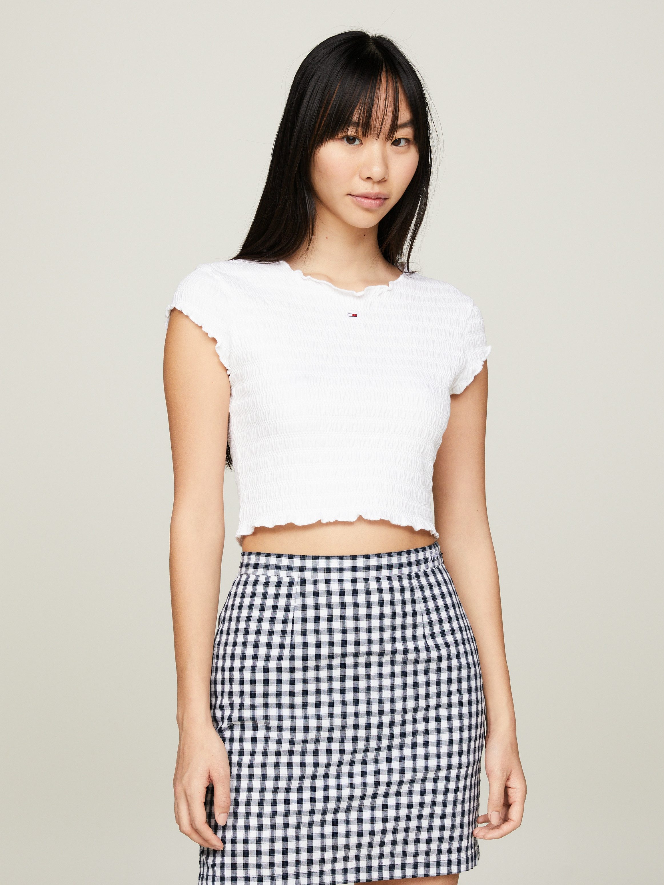 Tommy Jeans Rundhalsshirt TJW SLIM SMOCK günstig online kaufen