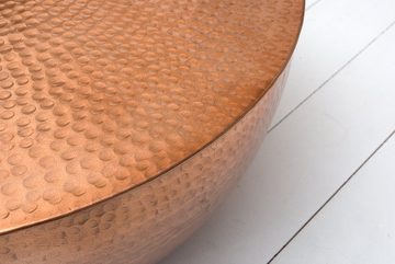 riess-ambiente Couchtisch ORIENT II Ø60cm kupfer (Einzelartikel, 1-St), Wohnzimmer · Metall · rund · Hammerschlag Design · handmade
