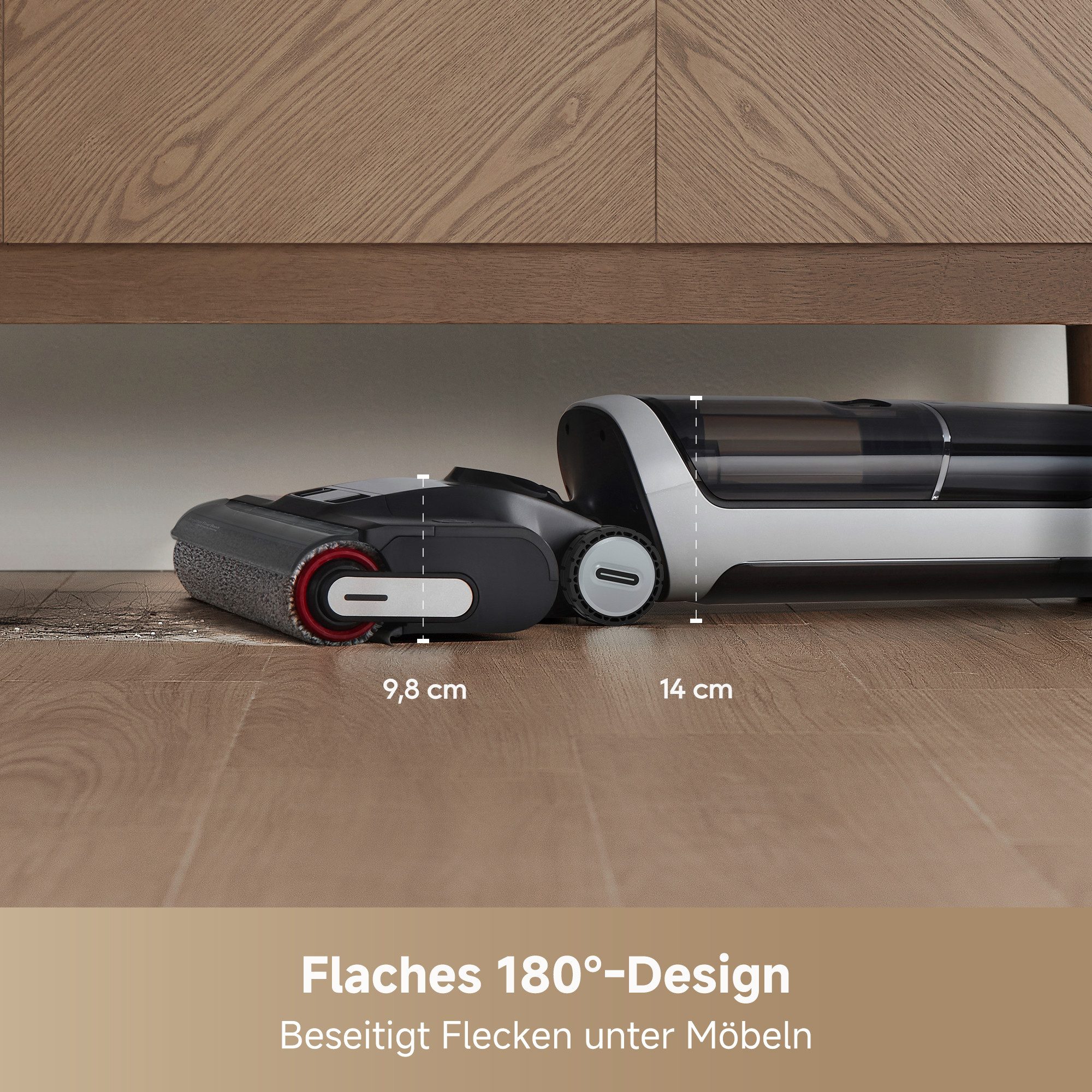 Dreame Nass-Trocken-Sauger Dreame H14 Tangle Cut mit 18.000 Pa Saugkraft, 400 W, Flexible und gründliche 180° Reinigung