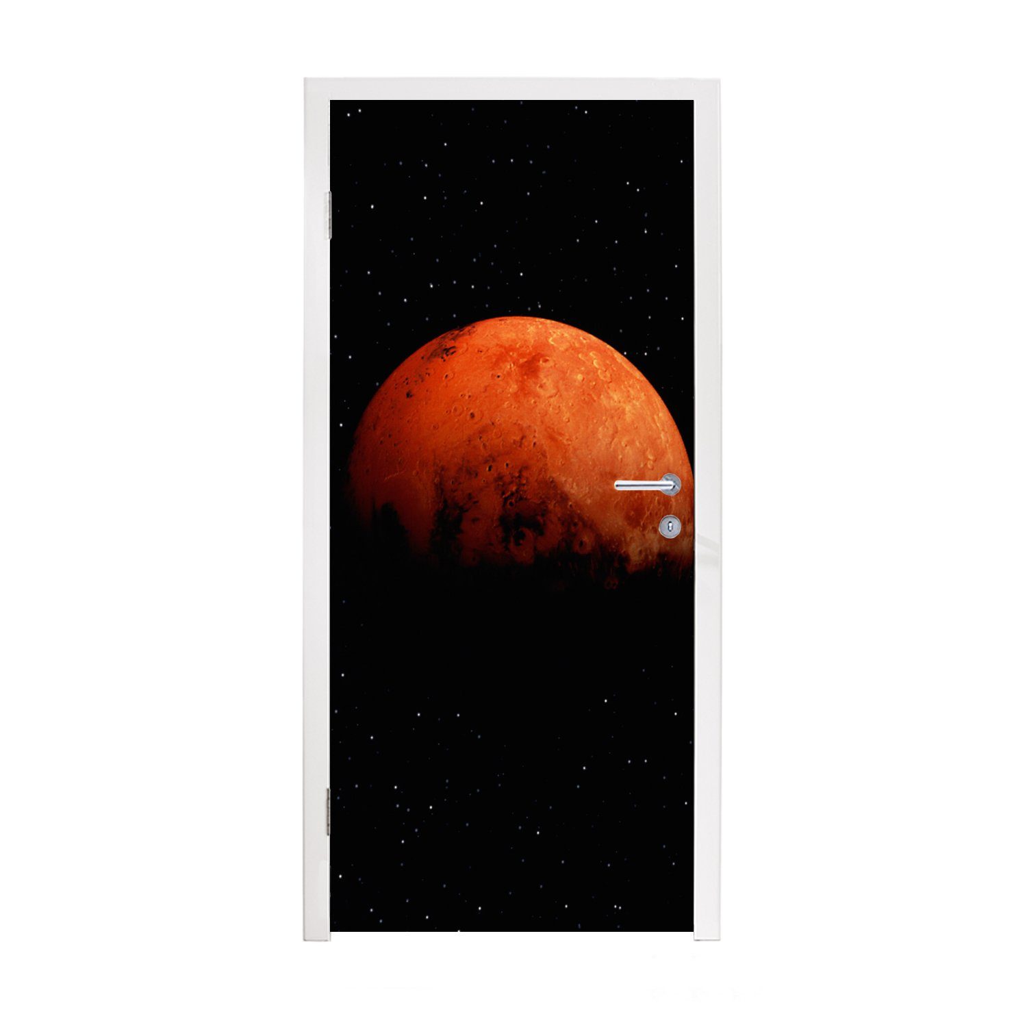 2024 Popularität explodiert MuchoWow Türtapete Der 75x205 Matt, Mars für Türaufkleber, Himmel, am halb bedruckt, St), cm Tür, Fototapete verdunkelte (1