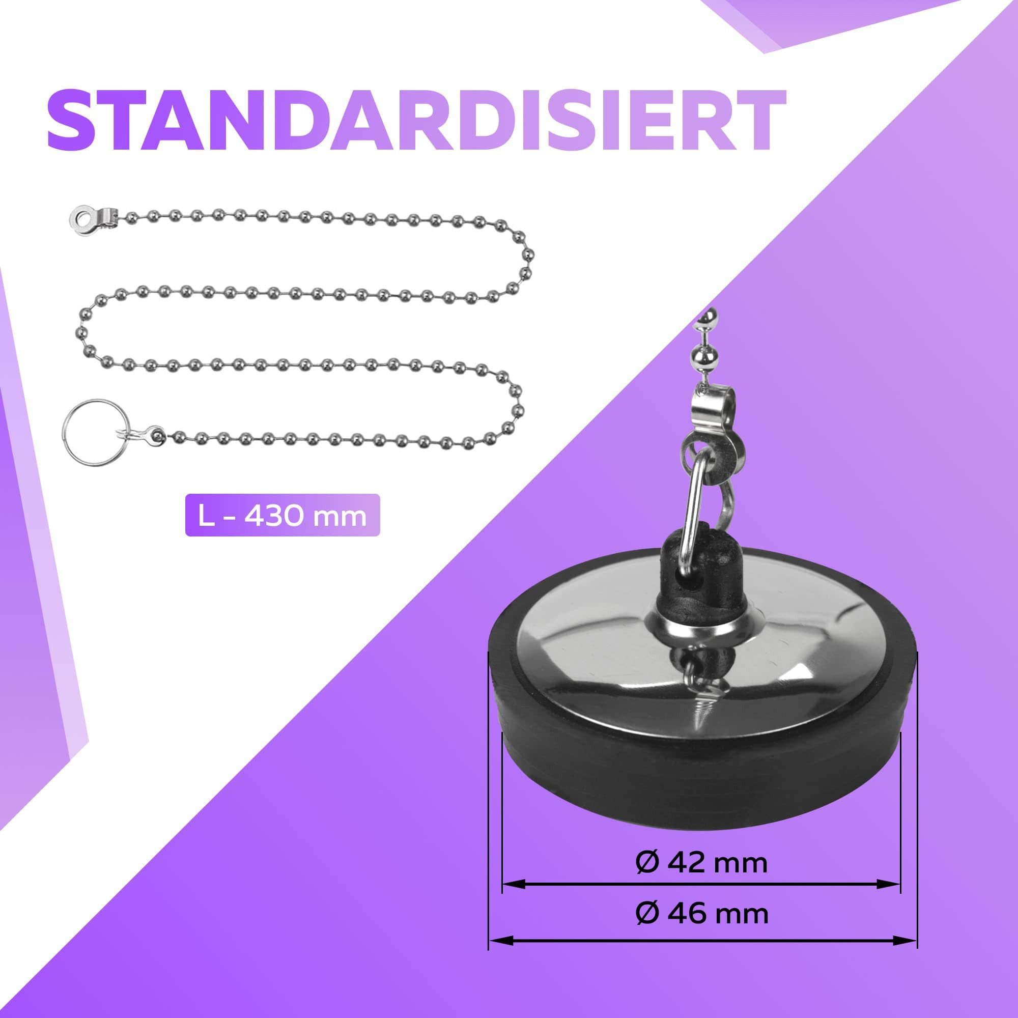 M. Rosenfeld Waschbeckenstöpsel Universal Waschbeckenstöpsel und Abflussstopfen für Küchenspülen