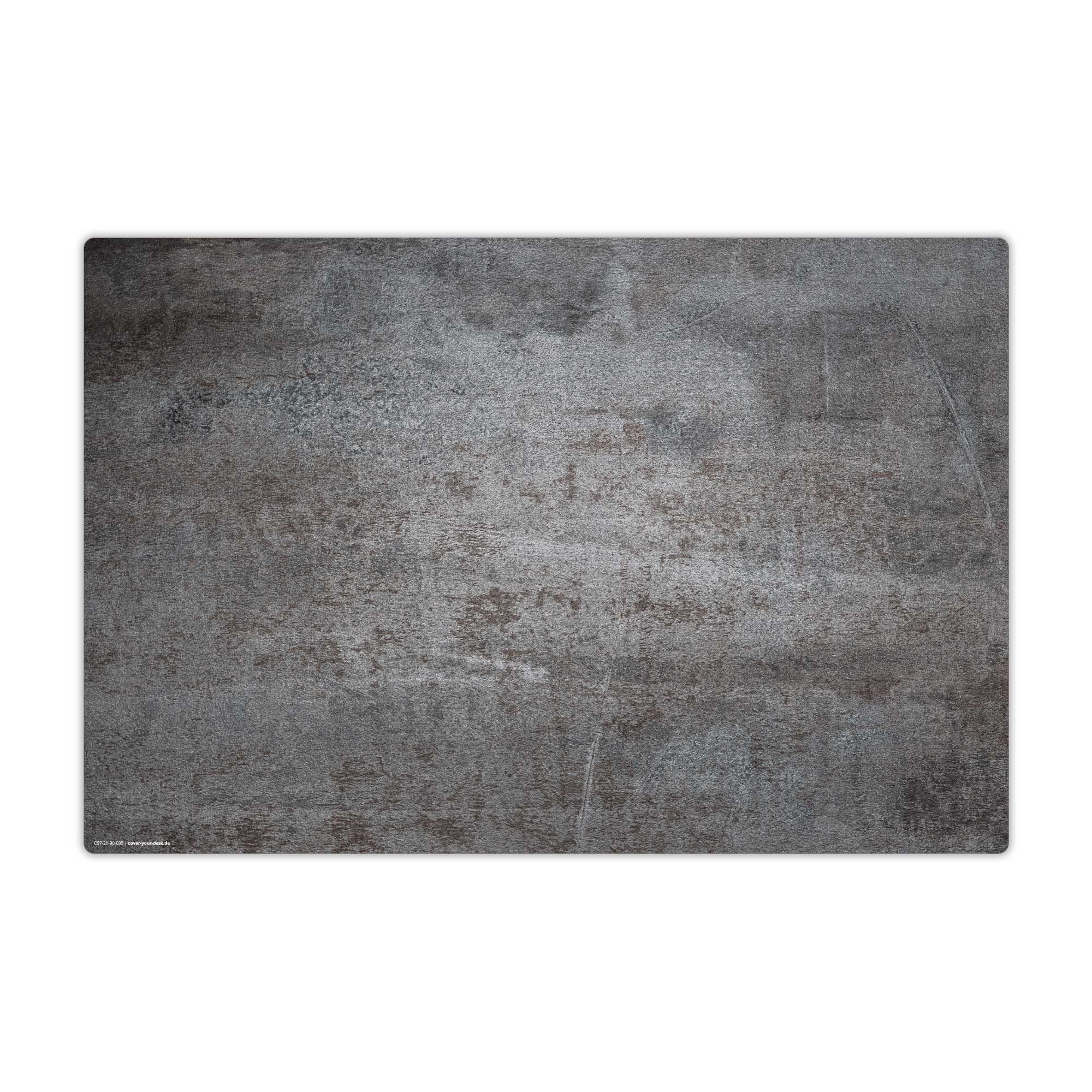 cover-your-desk.de Schreibtischunterlage abwaschbar – Stahlplatte Metalloptik – premium Vinyl – Made in Germany, (1 tlg)