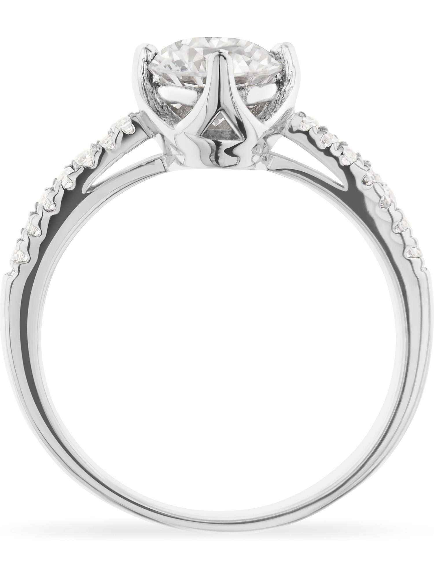 FAVS Fingerring FAVS Damen-Damenring 925er Silber synthetisch Zirkonia, 1 Zirkonia