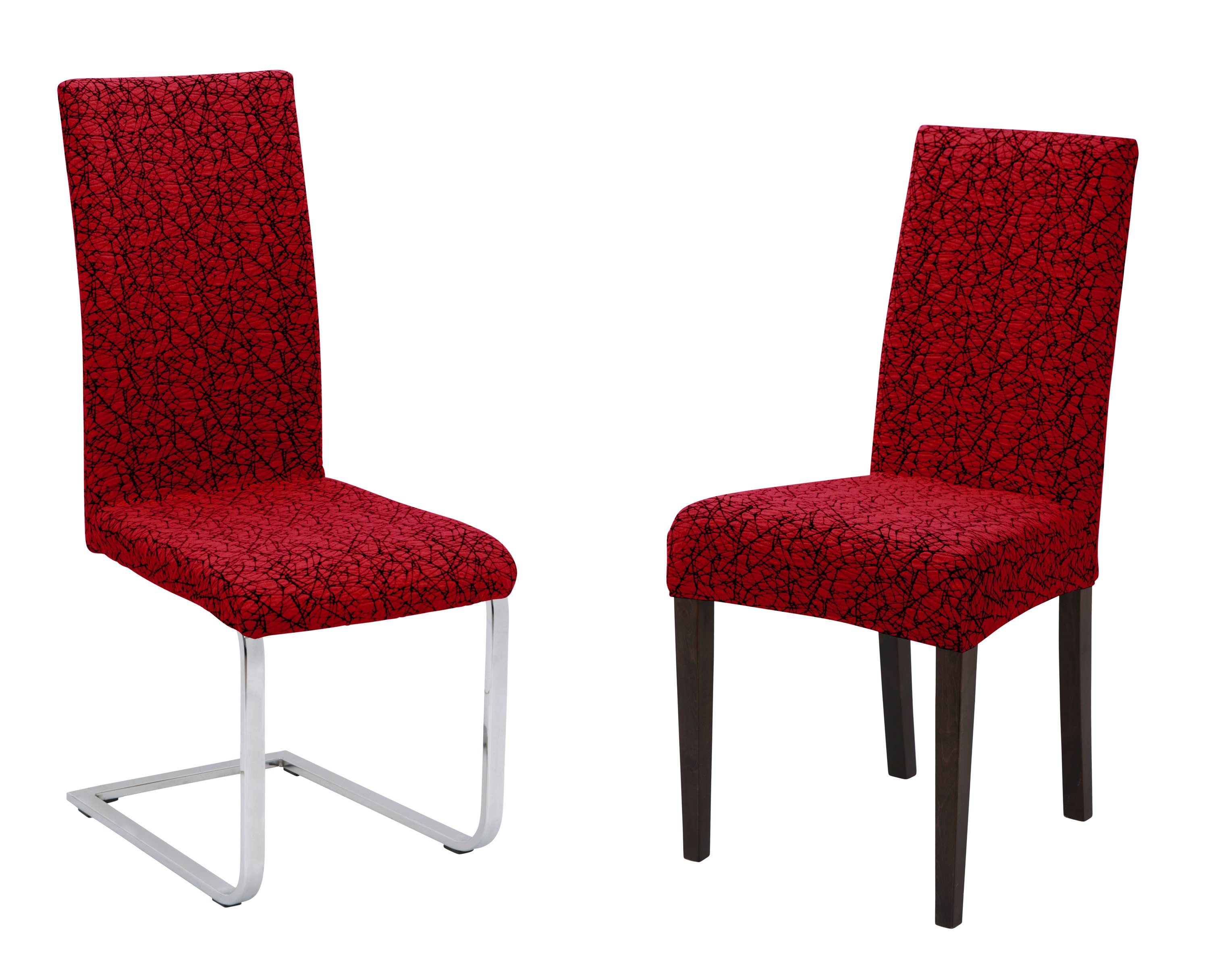 Beautex Stuhlhusse Universal Stretch Stuhlhussen, elastische Husse Bi-Elastic, Marmor