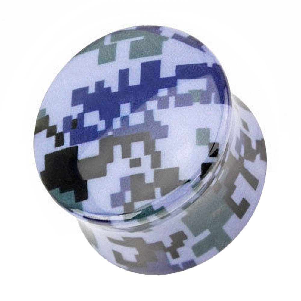 Taffstyle Plug Piercing Ohrpiercing Saddle Tarn Tarn Saddle Camouflage Pixel, Camouflage Tunnel Flesh Plug Pixel Piercing Ohrpiercing