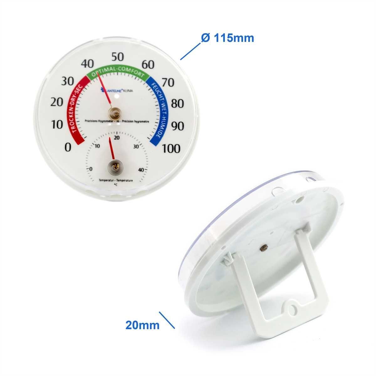 Hygrometer Thermometer Analog Luftfeuchtigkeit Temperatur Raumklima Lantelme 