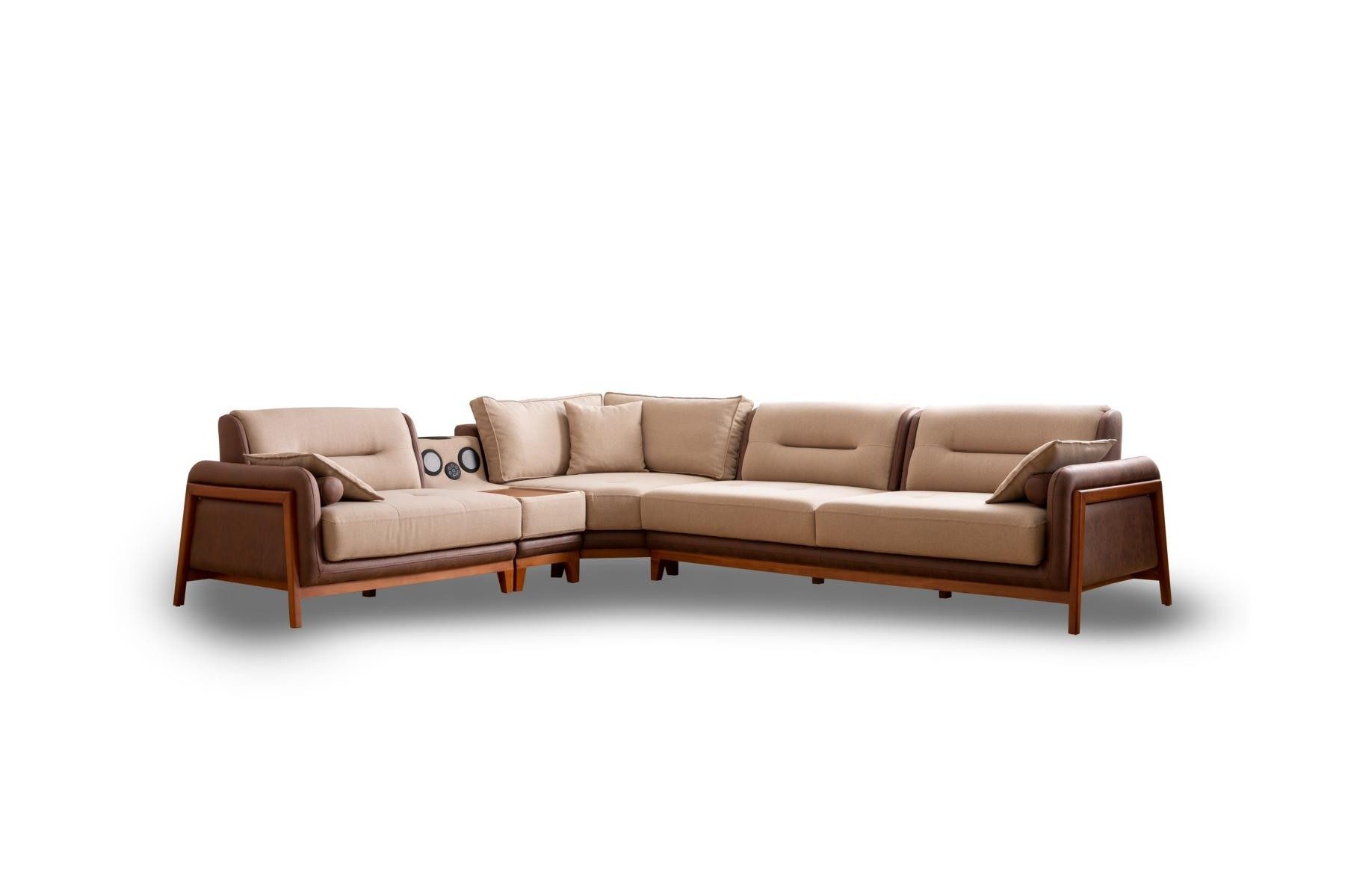 JVmoebel Ecksofa Beige Eckcouch für das Wohnzimmer – Multifunktionales Designmöbel, 1 Teile, Made in Europa