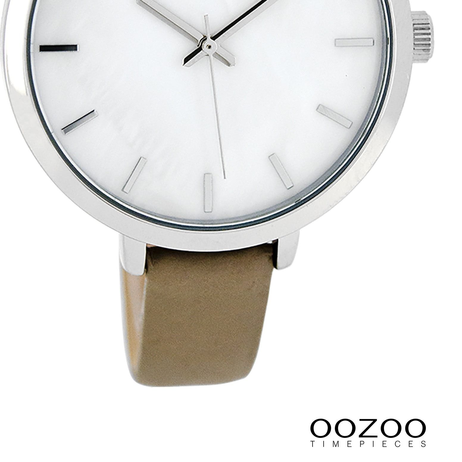 OOZOO Quarzuhr Oozoo Damen Armbanduhr Timepieces Analog, (Analoguhr), Damenuhr rund, mittel (ca. 38mm) Lederarmband, Casual-Style