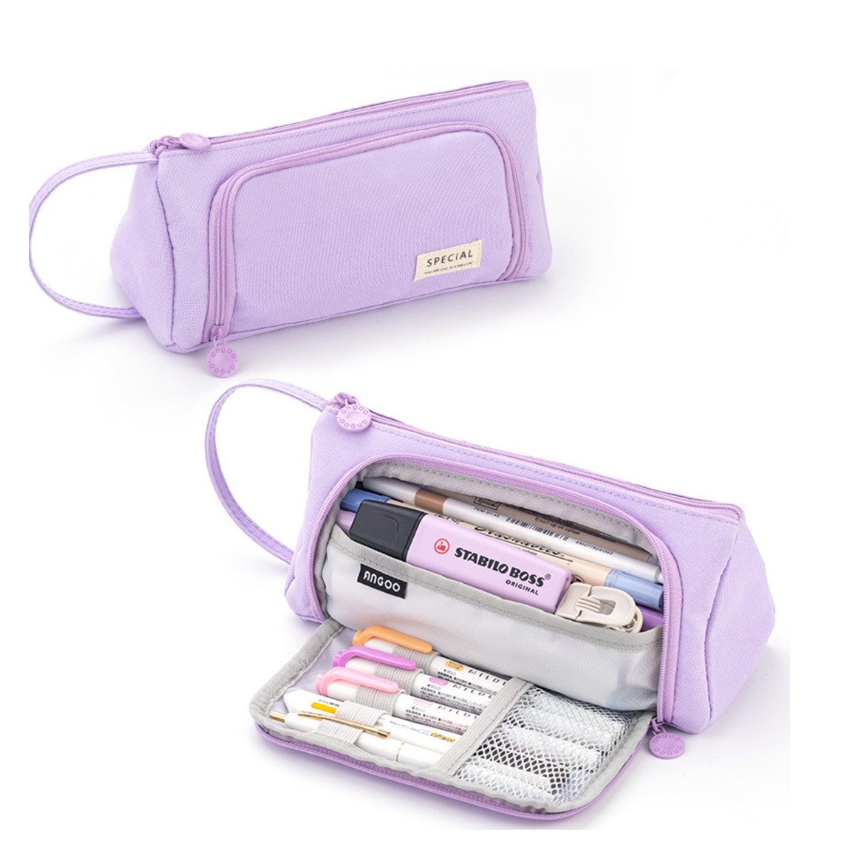 FLASMR Federmäppchen Federmäppchen, Bleistifttasche, Bleistiftbeutel mit mehreren Fächern, (1-tlg., Packung)