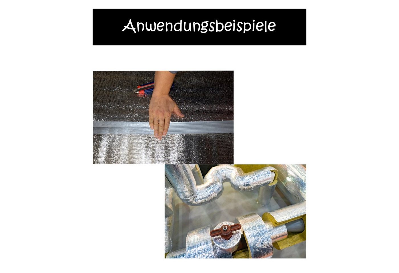 Thumbnail - Dampfsperrklebeband 1 Rolle Aluminium Klebeband netzverstärkt 48mm x 50m (Rolle, 1-St., Aluminiumklebeband) Aluklebeband...