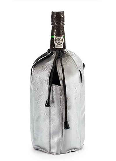 Wein- und Sektkühler GEL FLASCHENKÜHLER mit Kordel grau Champagnerkühler Kühlmanschette 62, Weinkühler