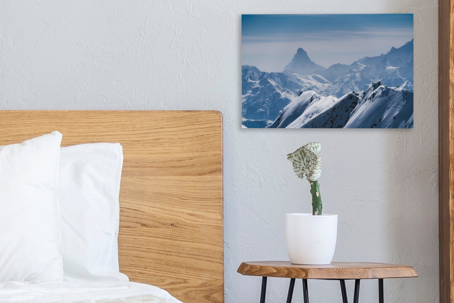 Blick Leinwandbild die Schweizer Wanddeko, OneMillionCanvasses® Wandbild auf St), Leinwandbilder, Aufhängefertig, 30x20 Berge, (1 cm