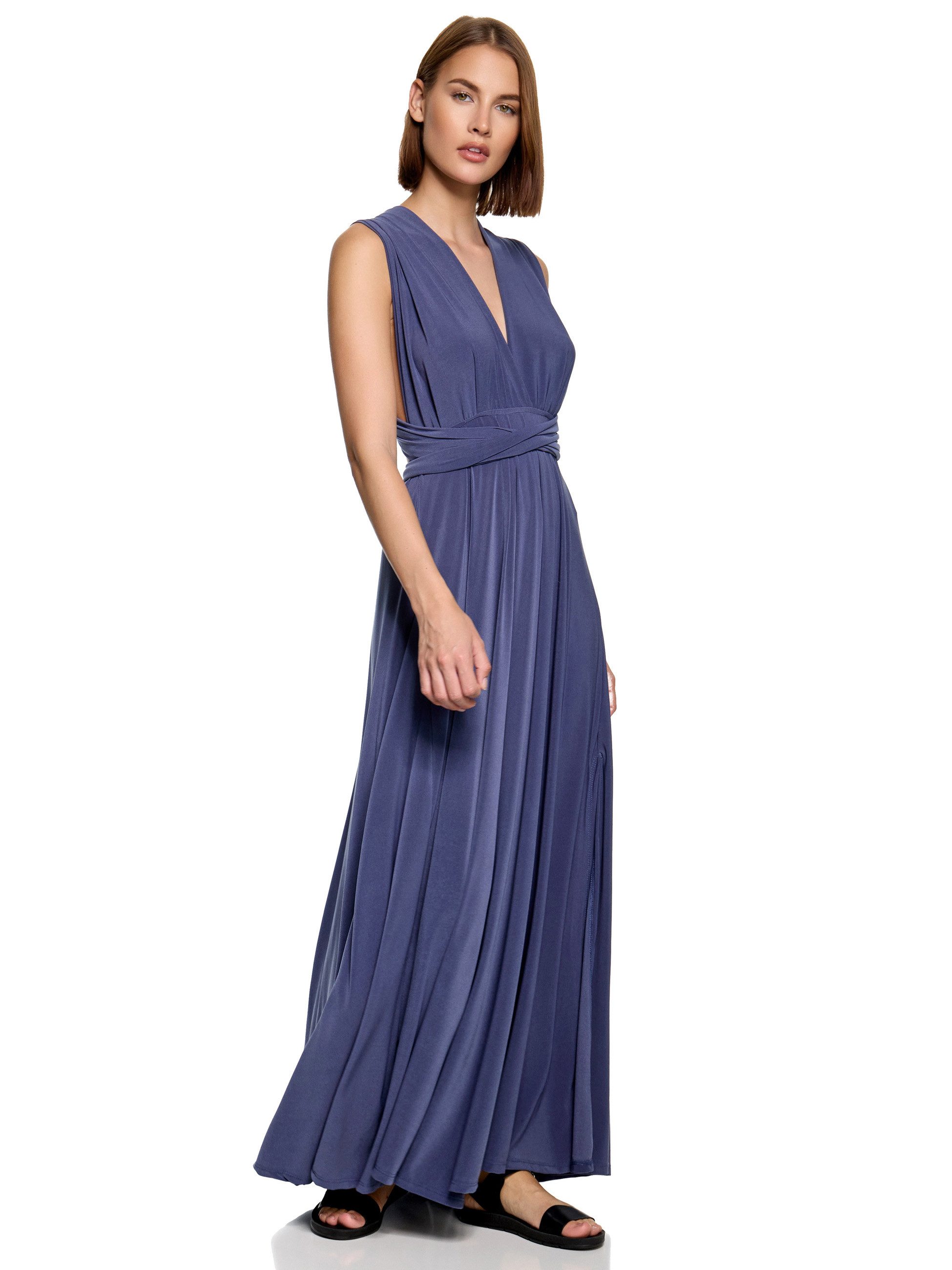 Worldclassca Abendkleid Worldclassca Abendkleid Partykleid Lang mit Schlitz Sommerkleid Maxikleid Cocktailkleid Wickelkleid Elegant Schulterfrei Ärmellos