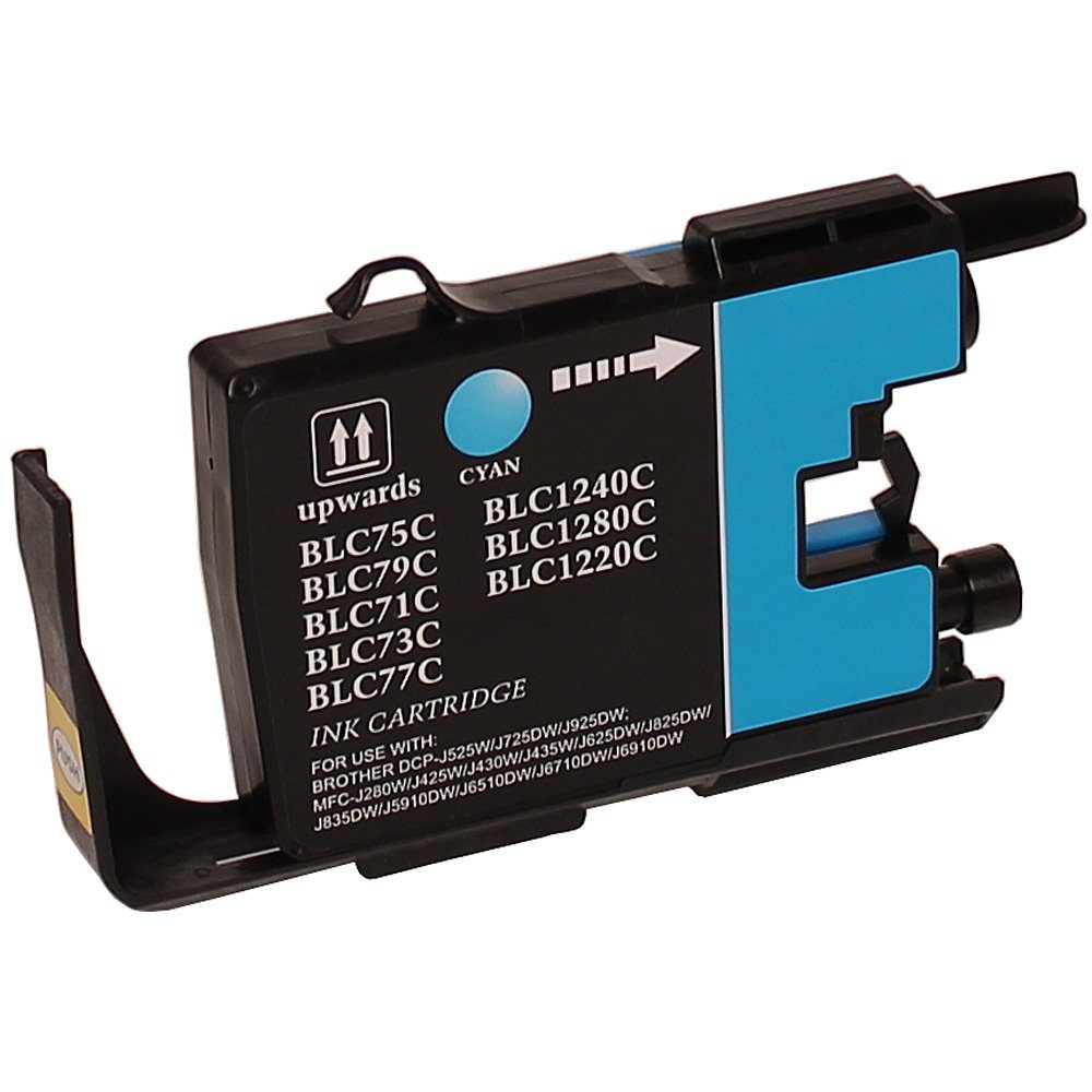 ABC Tintenpatrone (Kompatible Druckerpatrone für Brother LC-1220C LC-1240C Cyan, MFC-J825DW MFC-J835DW MFC-J5910DW MFC-J6510DW MFC-J6710DW MFC-J6910DW)