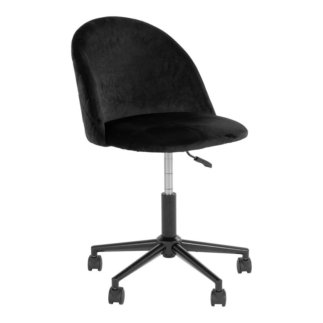 ebuy24 Drehstuhl Geneve Bürostuhl Velour schwarz, schwarz. (1 St)