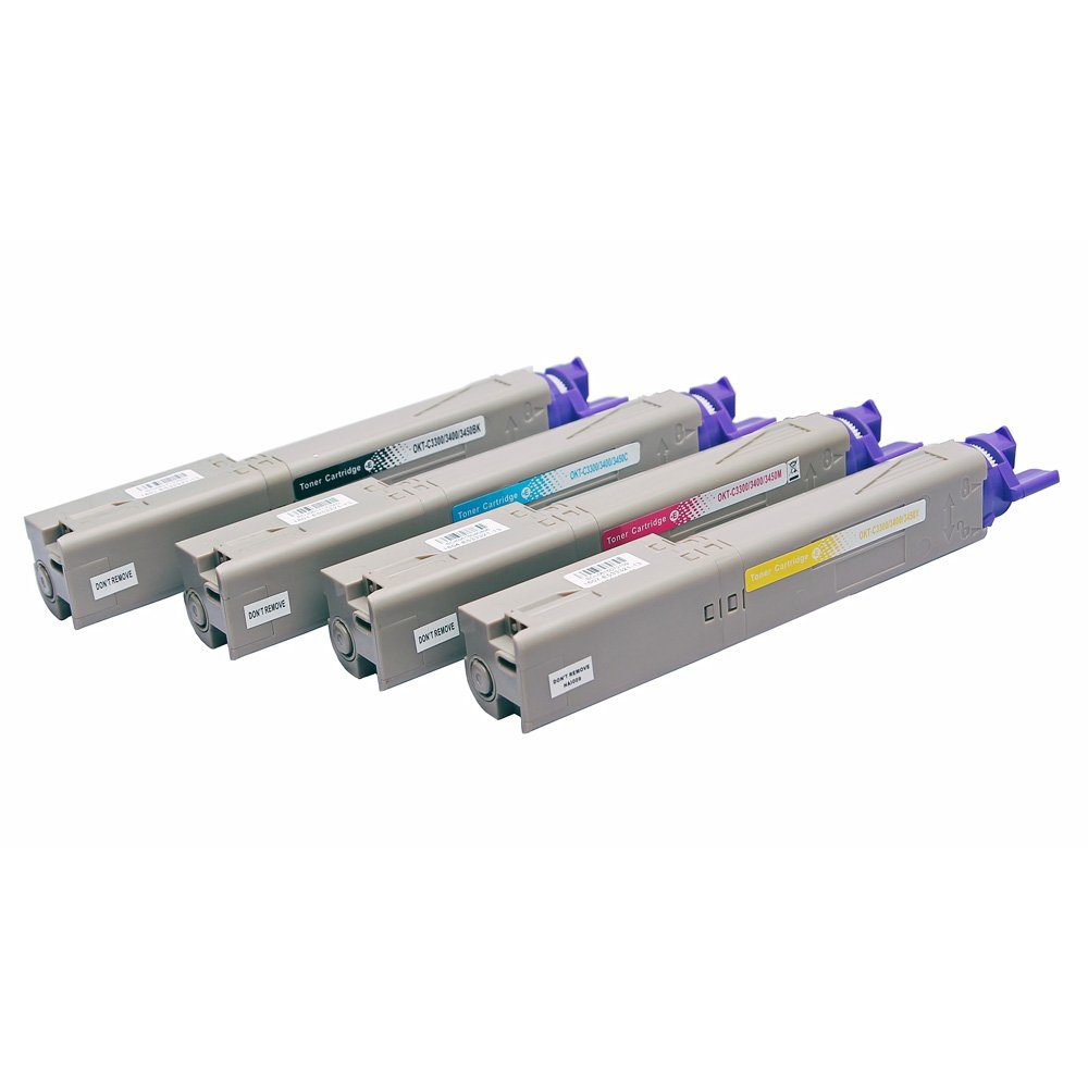 ABC Tonerkartusche, Kompatibles Set 4x Toner für Oki C3520 MFP C3530 C3530n MC350 MC360 C