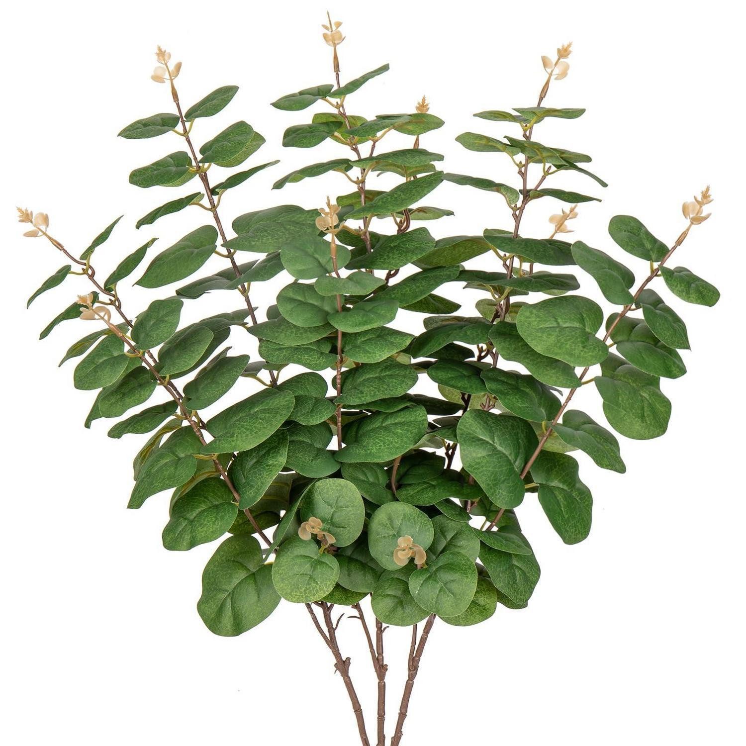 Kunstzweig Künstliche Eukalyptus Zweige 3er Set 81CM Grün, LuxusKollektion