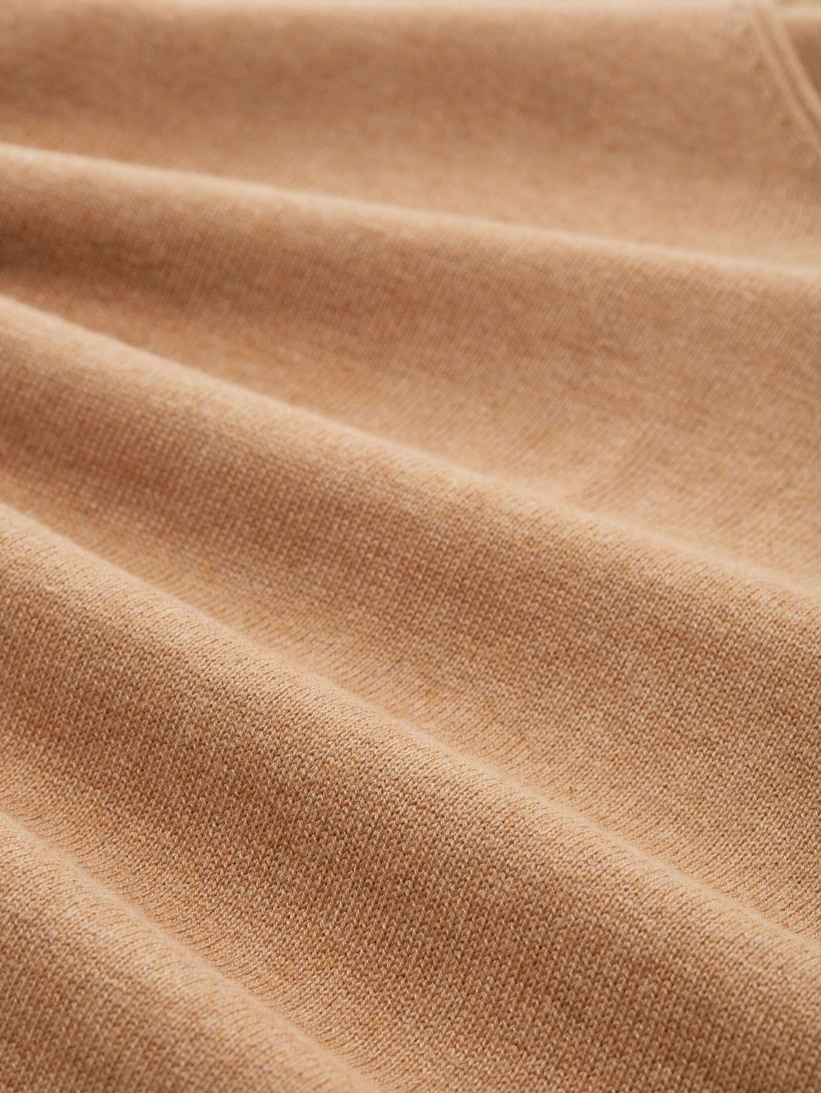 TOM TAILOR Strickpullover blush mahogany mit melange Pullover V-Ausschnitt