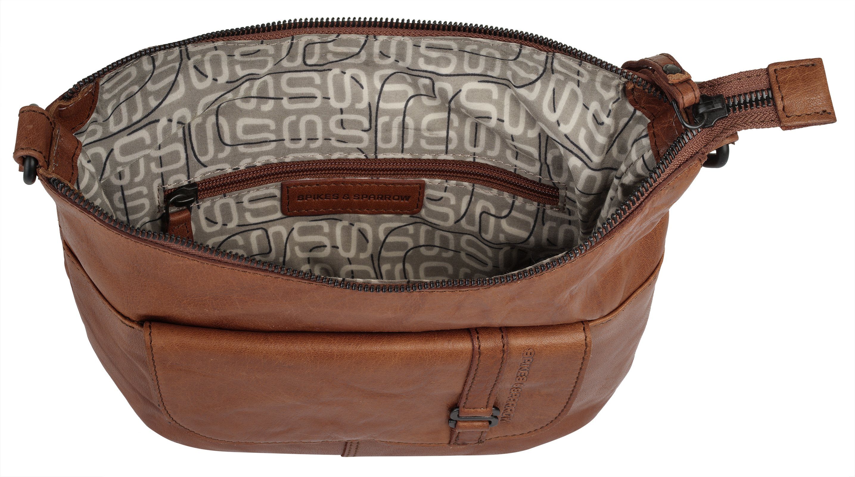 Spikes & Sparrow Umhängetasche, echt Leder