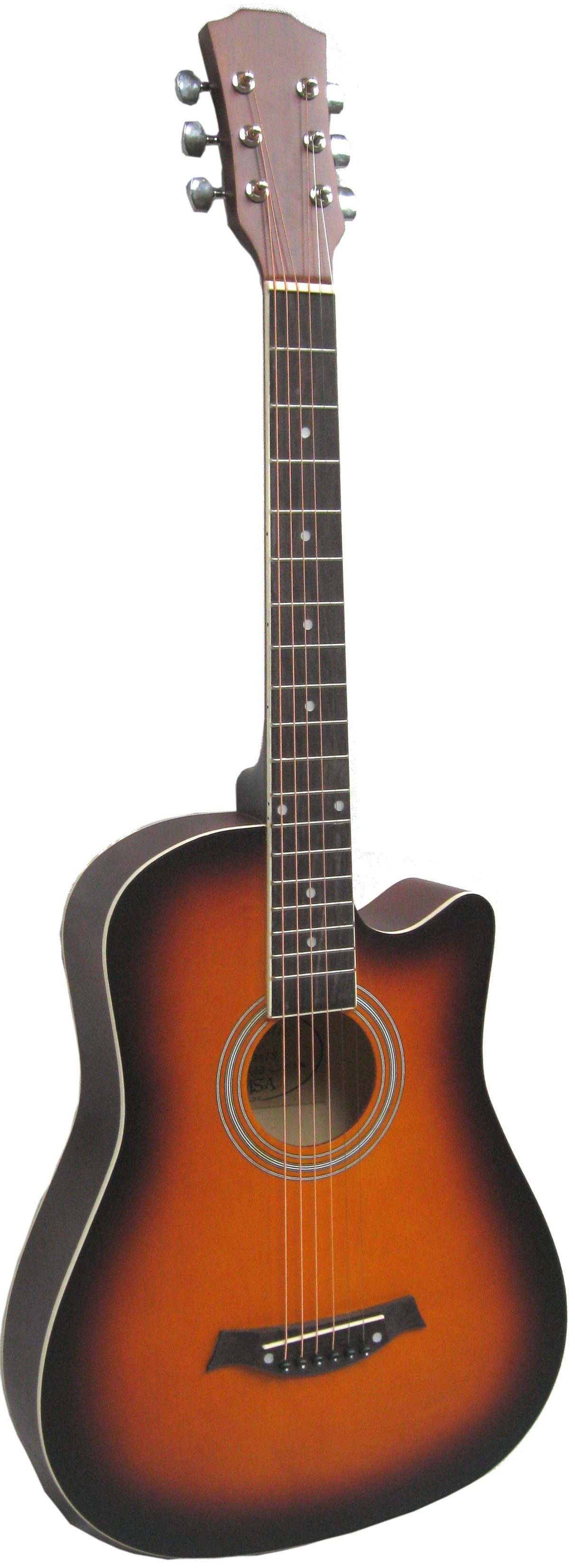 MSA Akustikgitarre 38 Zoll Westerngitarre Junior / Reise Modell Schmaler Korpus, 4/4 Satin