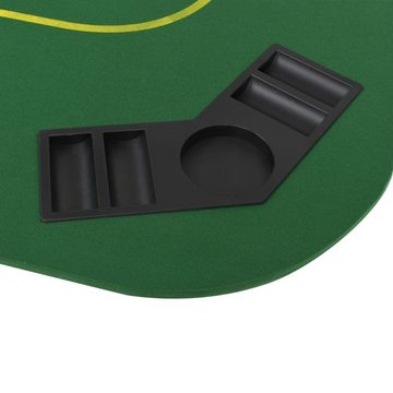 vidaXL Spieltisch 8-Spieler Poker Tischauflage Faltbar 4-fach Rechteckig Grün