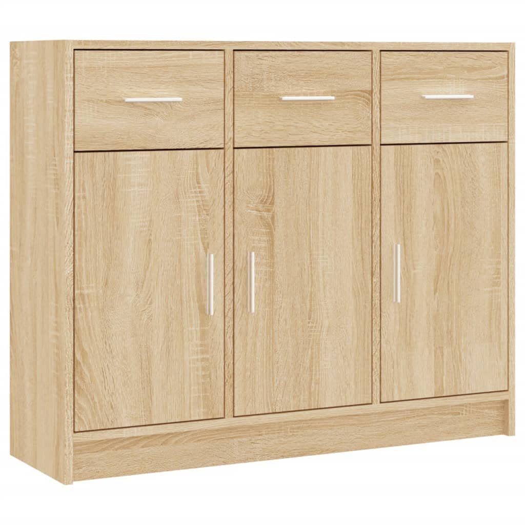 furnicato Sideboard Sonoma-Eiche 91x28x75 cm Holzwerkstoff günstig online kaufen