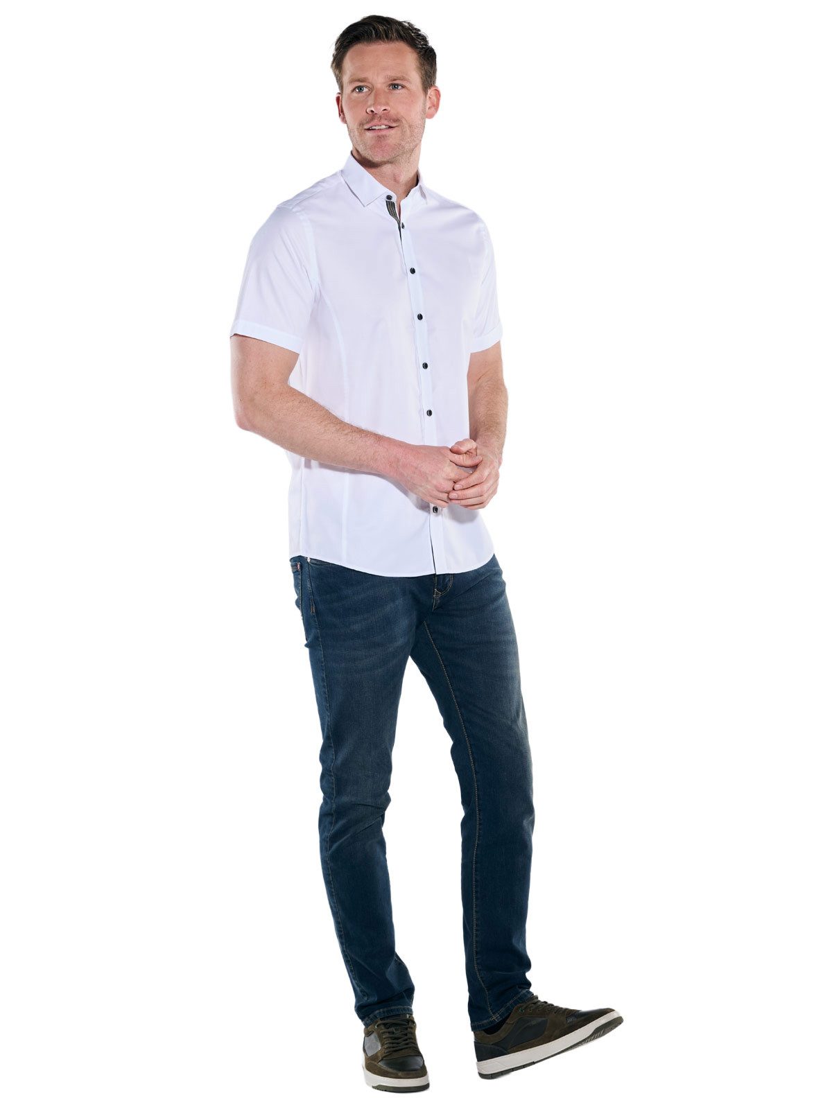 Engbers Kurzarmhemd Herren Hemd "My Favorite", Reinweiss