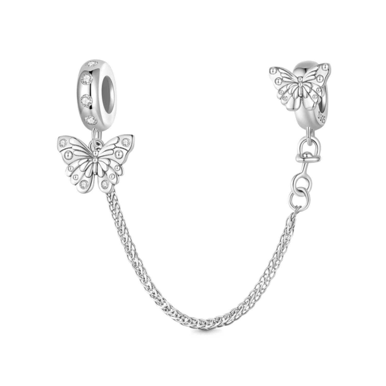 Gnoce Bead Gnoce Sicherheitskette Schmetterling IDC149 Silber günstig online kaufen